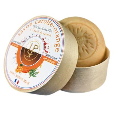 Savon artisanal carotte / orange exfoliant Luffa